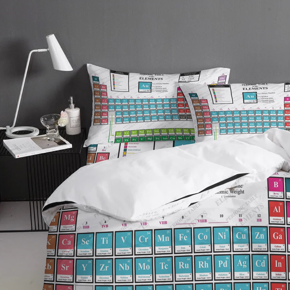 Elements Chemistry Bedding Duvet Sets, Periodic Table Duvet Cover
