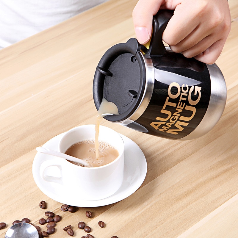 400ml Mugs Automatic Electric Lazy Self Stirring Mug Cup Coffee Milk Mixing  Mug Smart Stainless Steel