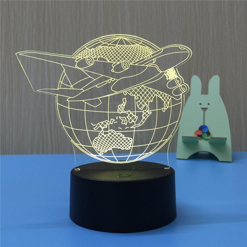 3D Airplane-Earth LED Lamp