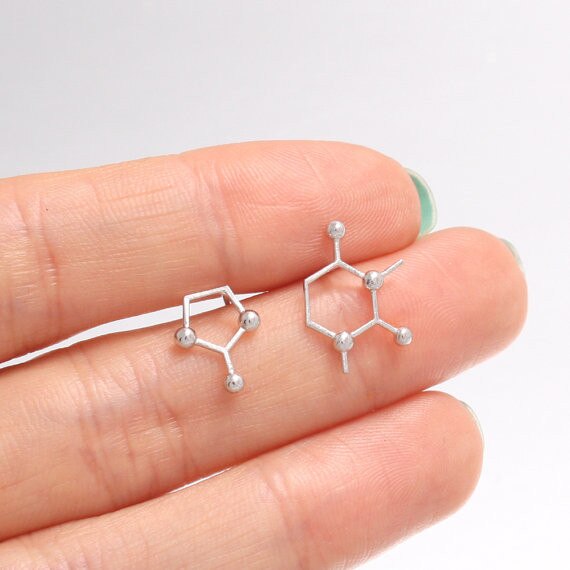 Caffeine Molecule Earrings Caffeine Molecule Earrings