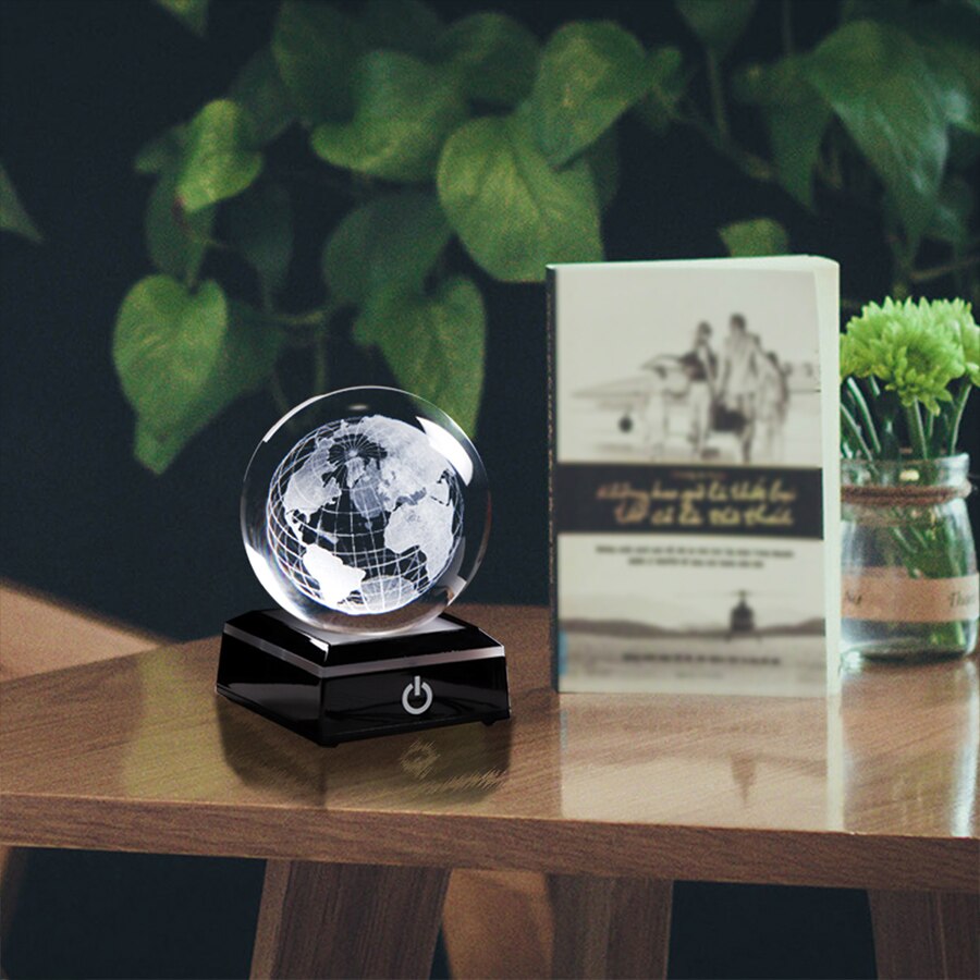 Crystal Earth Globe Light