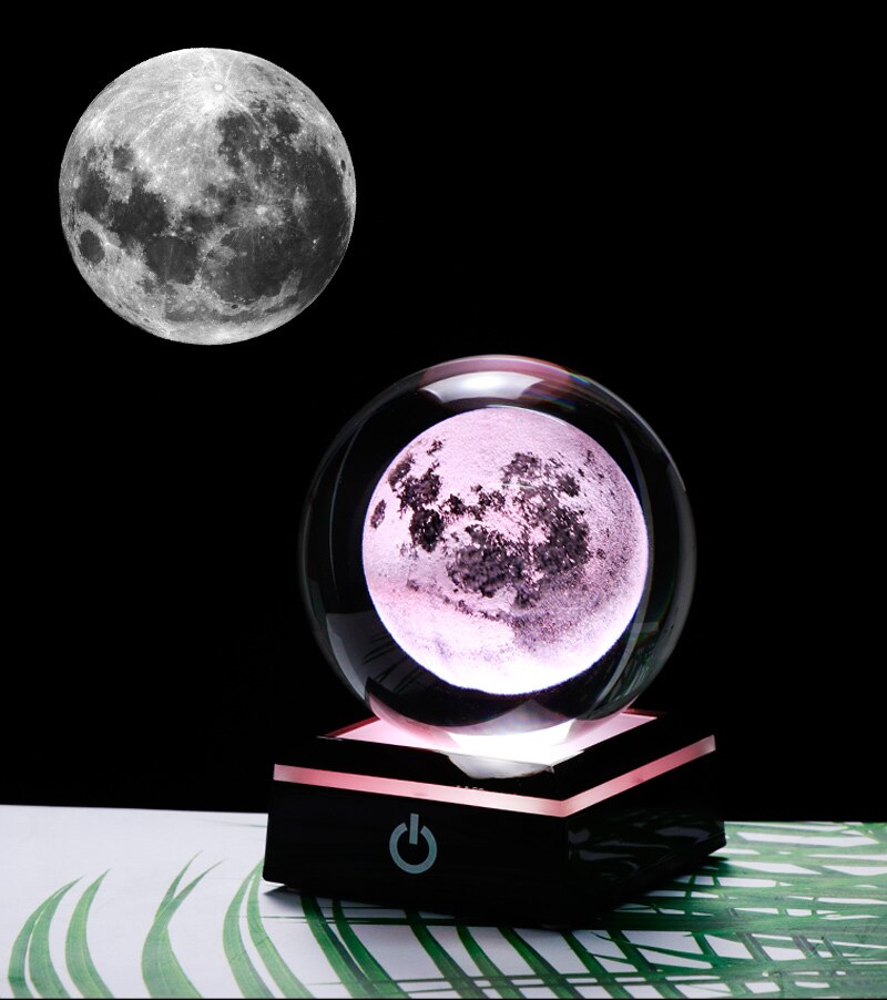 3d Moon Crystal Ball Led