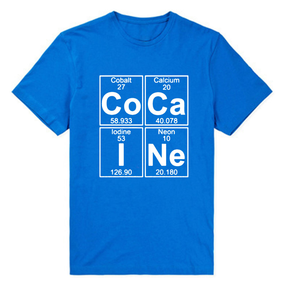 Cocaine Birthday Funny Unisex Graphic Fashion New Cotton Short Sleeve T Shirts O-Neck Harajuku T-shirt